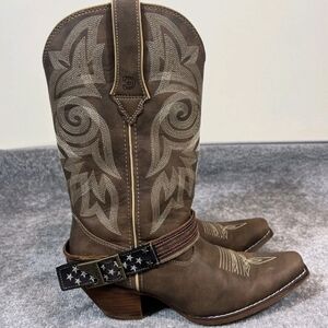 Durango Brown Western Boots with Star Accents